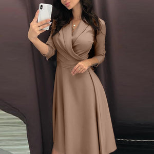 beige casual dress
